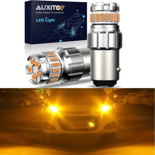 2pcs Canbus No Error 1157 BAY15D LED Bulb P21/5W Auto Led Bulbs Brake Tail Lamp Car Backup Light 1200LM 6500K White Amber Yellow