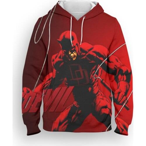 Daredevil Men Sweetshirts Marvel Cool 3D Print Spring Boy Girl Kids Clothes Fashion Harajuku Style Womens Hoodie
