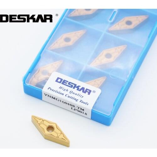 10PCS DESKAR VNMG160404 VNMG160408 HS MS TM LF6018 LF6118 LF9018 CNC Lathe Cutter Cutting Carbide Inserts Turning Tools Cutting