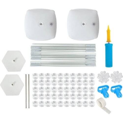 Balloon Arch Kit, Wide Adjustable Balloon Stand Set with Water Fillable Base,50Pcs Balloon Clips