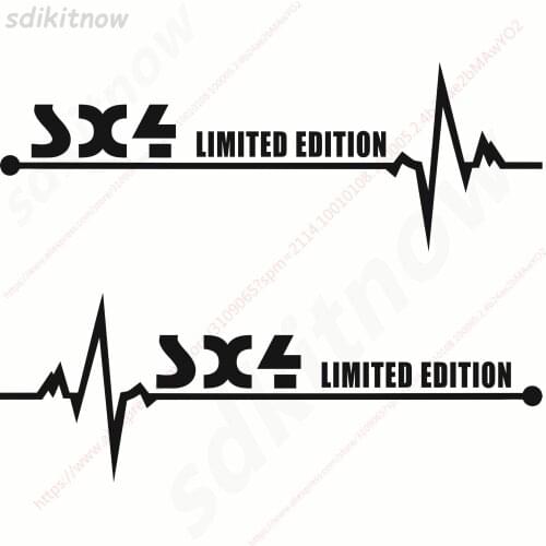 1pair Heart Car Sports Decal Sticker Styling Window Door Decoration For suzuki sx4 s-cross 2008 2018 2011 accessories