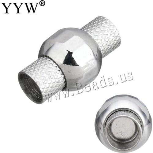 10pcs Stainless Steel Magnetic Clasp 6mm Ball Shape Converter Necklace Findings Connector For Diy Jewelry Making Bracelet