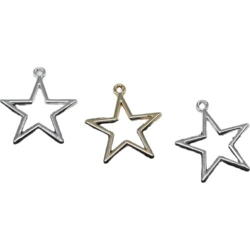 10pcs Gold Stars Charms Pendant for Needlework DIY Necklace Earrings Making Findings Women Girls Accessories for Jewelry