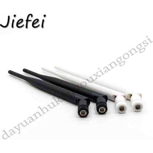 20-100pcs 5dBi 2.4Ghz WiFi WLAN Wireless Omni Antenna RP SMA or SMA, replacement antenna connector Black and White