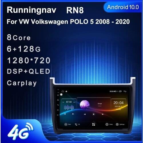 4G LTE Android 10.1 For Volkswagen VW POLO 2008 - 2014 2015 Multimedia Stereo Car DVD Player Navigation GPS Radio