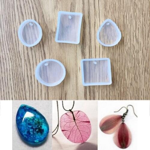5pieces/set pendant silicone Mold Resin Silicone Mould handmade DIY Jewelry Making epoxy resin molds