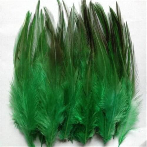 High quality 50pcs green beautiful 10-15cm/4-6inches natural pheasant neck feathers DIY clothing hat decoration