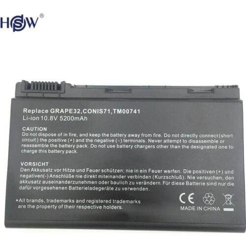 6Cell Laptop Battery For ACER Extensa 5210 5220 5230 5420 5610 5620 5630 7220 7620 for TravelMate 5320 5520 5530 5710 GRAPE32
