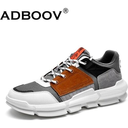 Adboov Men's Leather Sneakers