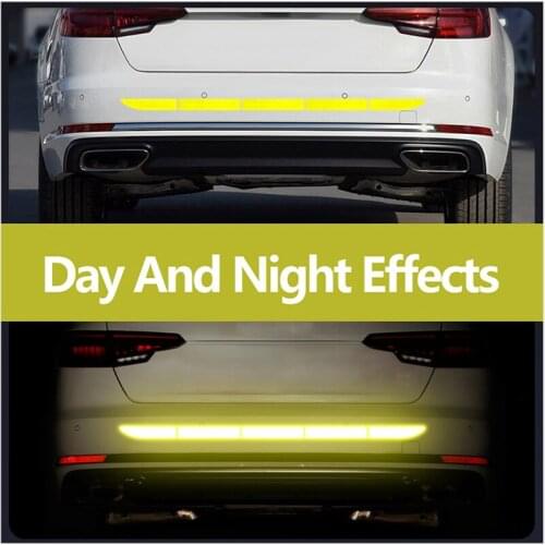Car Reflective Tape Stickers Exterior Warning Strip Reflect Tape Traceless Protective Car Sticker Trunk Body Auto Accessories