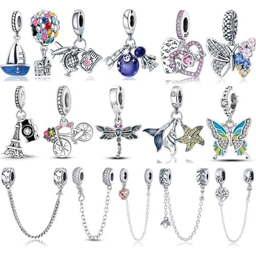HOT SALE 925 Sterling Silver Zircon Series Charms Fit Original Pandora Bracelet For Women Jewelry Gift