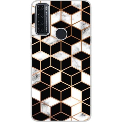 Compatible with TCL-20-SE-4G silicone gel tpu case cover case custom drawing design anti-shock textures 006 case
