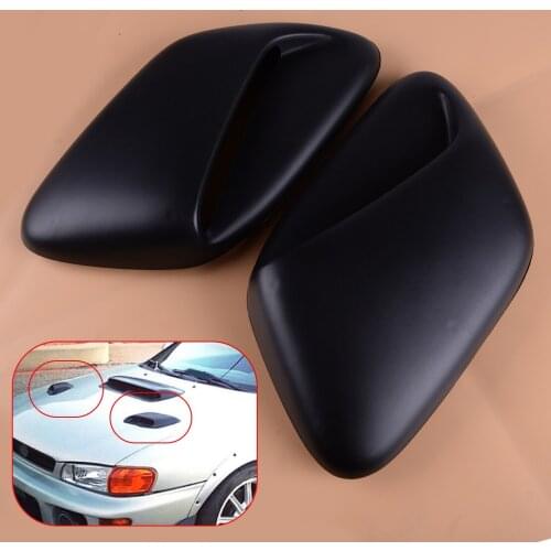 CITALL 2PCS Black Plastic Hood Vent Induction Scoop Fit for Subaru Impreza 1999 2000 2001 GC8 STI WRX 2.5RS