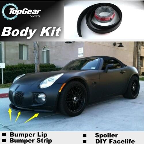 Bumper Lip Deflector Lips For Pontiac Solstice 2005~2010 Front Spoiler Skirt For TopGear Friends Car Tuning / Body Kit / Strip