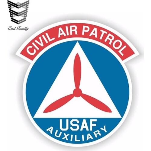 EARLFAMILY 13cm x 13cm Car Styling CIVIL AIR PATROL for Car Bumper Laptop Tablet Locker Book Helmet Vinyl Decal Car Stickers