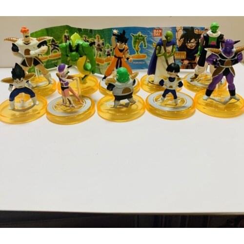 BANDAI Dragon Ball Action Figure Gacha Full Color R Q Version Bottle Cap Series Frieza Vegetajv Piccolo Son Goku Model Toy
