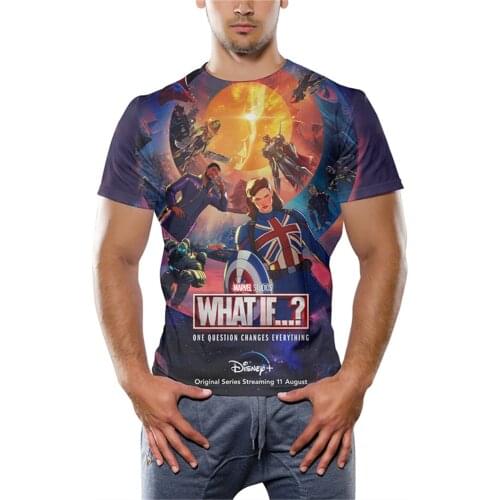 Marvel Anime What If 3D T-shirts 2021 Summer Men Women Captain Carter Hip Hop Funny Tshirts Casual O-neck Boy Girl Kids Tee Tops