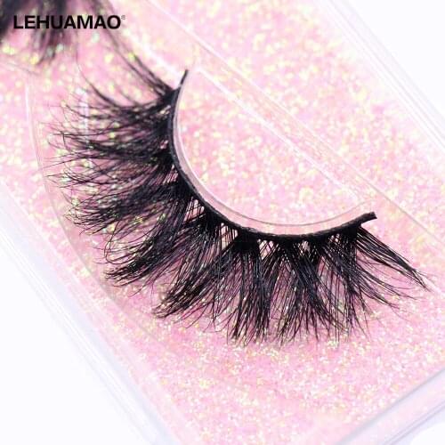 LEHUAMAO Makeup Eyelashes 5D Mink Lashes Fluffy Soft Wispy Volume Natural long Cross False Eyelashes Eye Lashes Reusable Eyelash