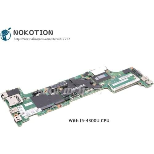 NOKOTION For Lenovo Thinkpad X240 Laptop motherboard SR1ED I5-4300U CPU DDR3L 04X5152 04X5164 VIUX1 NM-A091 Main board