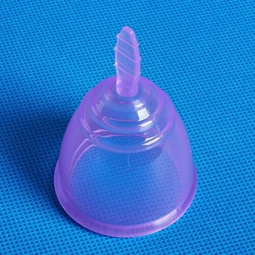3 Colors 10PCS/lot Lady/girl Reusable Import Medical Grade Silicone Menstrual Cup Feminine Hygiene Product