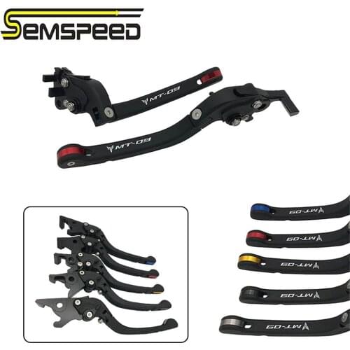 MT-09 XSR900 logo Foldable levers For Yamaha mt09 fz09 xsr 900 2014-2016 2017 2018 2019 2020 CNC Adjustable Brake Clutch Levers