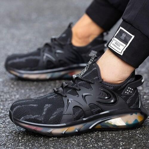 Men Steel Toe Cap Safety Shoes Anti-Smash Anti-Puncture Non-Slip Wear-Resistant Breathable Trainer Hiking Boots