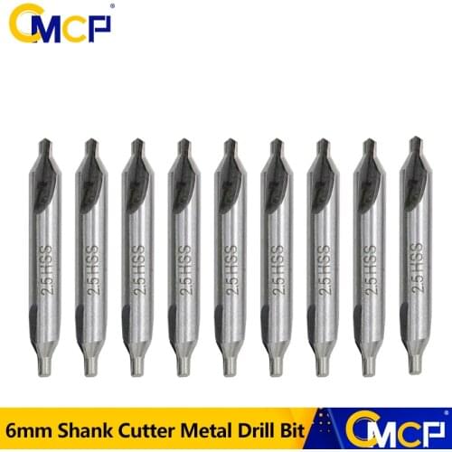 HSS Combined Center Drill Bit 6mm Shank Hole Cutter Metal Drill Bit 60 Degrees Gun Drill Bits Sets For Metalworking