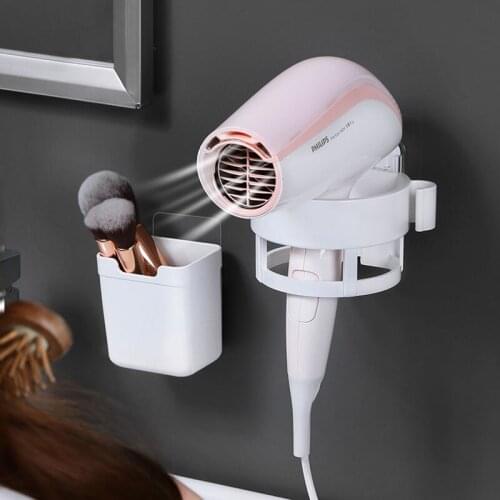 Simplicity Hair Dryer Rack Bathroom Gadget AccessoriesWithout Drilling Wall-Mounted Wall Shelf Household Storage Organization