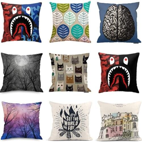 Boho style huge mouth sun and moon pillowcase cushion cover home decoration sofa car decoration