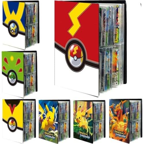 New240Pcs Pokemon Album Book Cartoon Card Map Folder Game Card VMAX GX 9 Pocket Holder Collection Loaded List Kid Cool Toy Gift