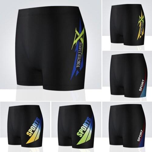 Boys Swim Trunks Waterproof Quick Dry Bathing Suit Man Diving Long Swimsuit Boxer Briefs Gay Beach Shorts Wear