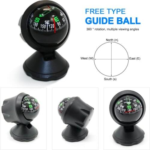Mini Pocket Compass Ball Dashboard Car Mount Navigation Outdoor Compass