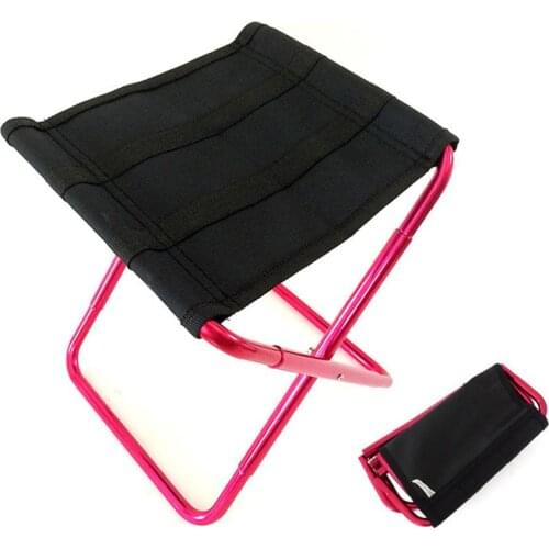 Portable Folding Camping Chair Foldable Stool Aluminum Seat Outdoor Sports Fishing Hiking Camping Travel Garden BBQ Accessories