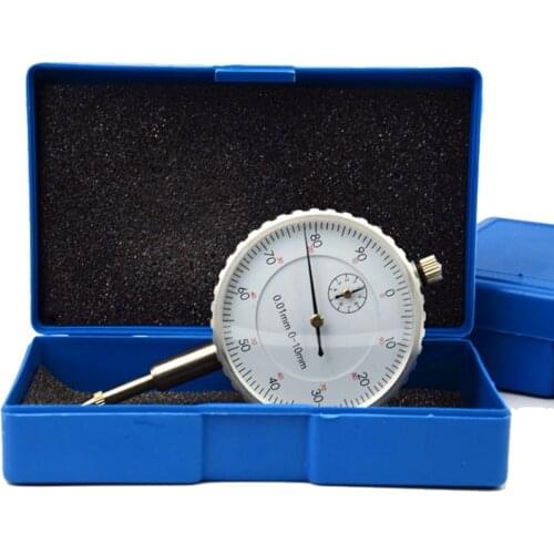 Precision Dial Indicator Gauge 0-10mm Meter Precise 0.01mm Resolution Indicator Gauge Mesure Instrument Tool Dial Gauge
