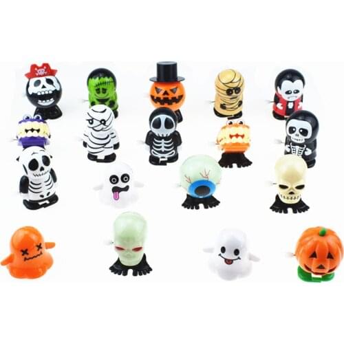 Skeleton Ghost Halloween Surprise Egg Clockwork Wind Up Toy Kid Party Favors C5AF