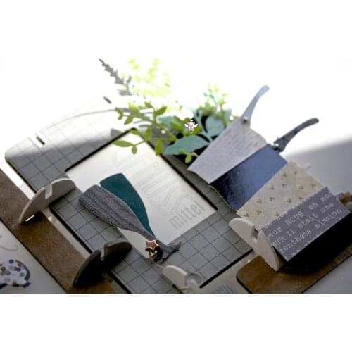 Mmao Crafts Metal Steel Cutting Dies New 5Pcs Leaf twigs strip Stencil For DIY Scrapbooking Paper/photo Cards Embossing Dies