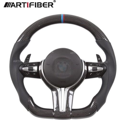 Real Carbon Fiber Steering Wheel for BMW M Series 1 Series 2 Series F87 M2 F80 M3 F82 F83