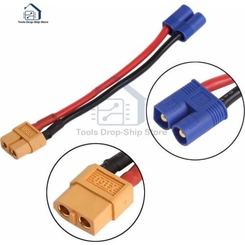 XT60 Male Female Plug Connectors Adapter cable For RC Lipo Battery Drone Car XT60 EC2 Banana Male to Female plug connector
