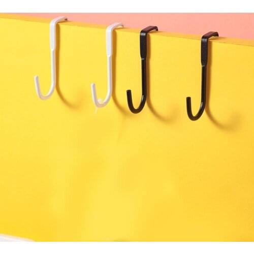 Steel Free Punching Cabinet Door Without Trace Hook S-type Door Hanger Hanger Door Back Coat Hook Double Hooks Kitchen