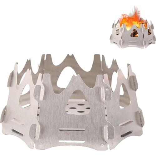Camping Campfire Wood Fire Stove Outdoor Camping Hunting Ultralight Heating Stove BBQ Cooking Stove Easy To Assemble