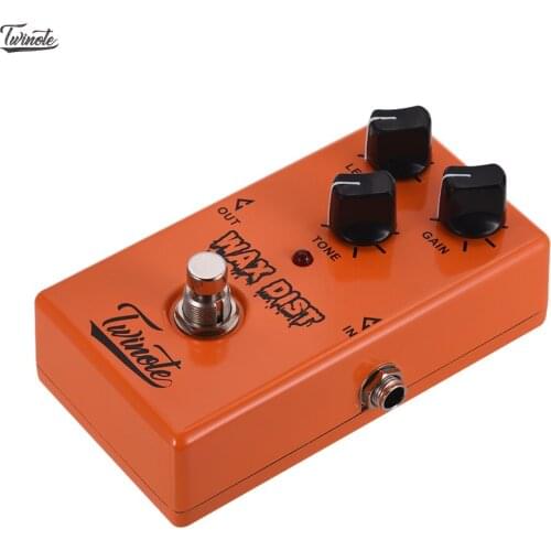 Twinote WAX DIST Classical Distortion Guitar Effect Pedal British Style Full Metal Shell with True Bypass Guitar Accessories