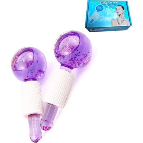 Magic Facial Cooling Ice Globes Icewave Crystal Roller Ball Face Beauty Deep Massage Relieve Puffy Eyes Water Wave Facial Hockey