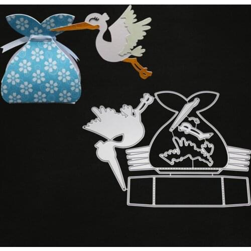 YINISE Metal Cutting Dies For Scrapbooking Stencils Heron Bag DIY Paper Album Cards Making Embossing Folder Die Cuts CUT Mold