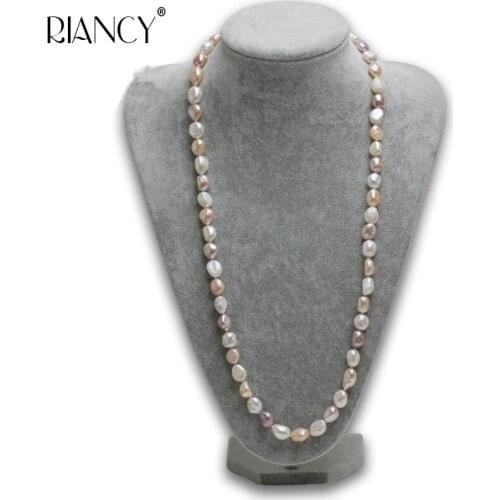 Multi Color Natural freshwater Pearl Long Baroque Pearl Necklace 80-120cm Long Sweater Chain for women wedding best gift