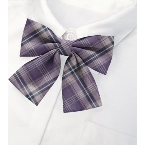 Feminine Plaid Bowtie Casual Bow tie For Women Uniform Collar Butterfly Bowknot Adult Check Bow Ties Cravats Girls Bowties
