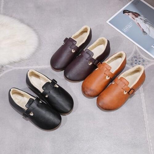 Winter Warm Women PU Leather Shoes Fur Plush Casual Shoes Lace Up Fashion Platform Sneakers Women Snow Boots Zapatillas Mujer