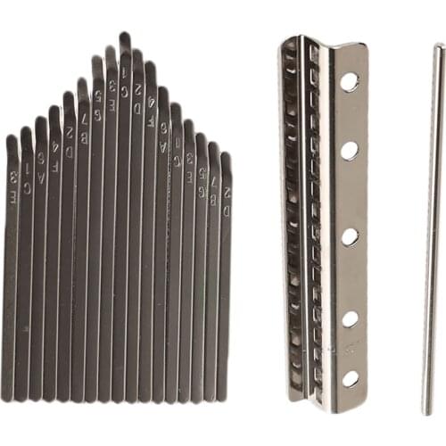 17 Key Kalimba Thumb Piano Thumb Piano Thumb Piano DIY Kit, Incl. 17 Stainless Steel Buttons + Bridge + Saddle Etc