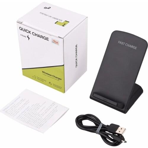 20pcs 2 coils qi Fast Wireless Charger Charging Pad Stand for iPhone XS Max XR X Galaxy note9 s9 Plus Galaxy Note8 S8