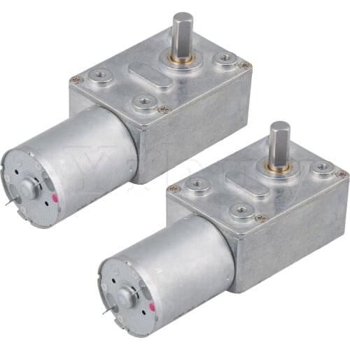 2 x DC12V 2RPM High Torque Turbo Reducer Motor Right Angle Gear DIY Part