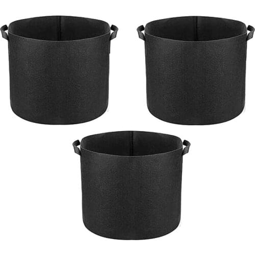 3 Pack 5 Gallon Grow Bags,Plants Pots with Handles,Indoor & Outdoor Grow Containers for Plants,Vegetables and Fruits